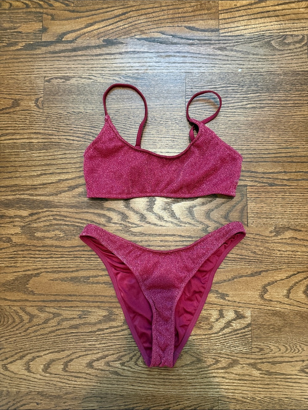 triangl swimwear Shimmer Raspberry Two-Piece Bikini
